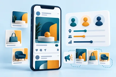 Illustration representing the Meta Ads course